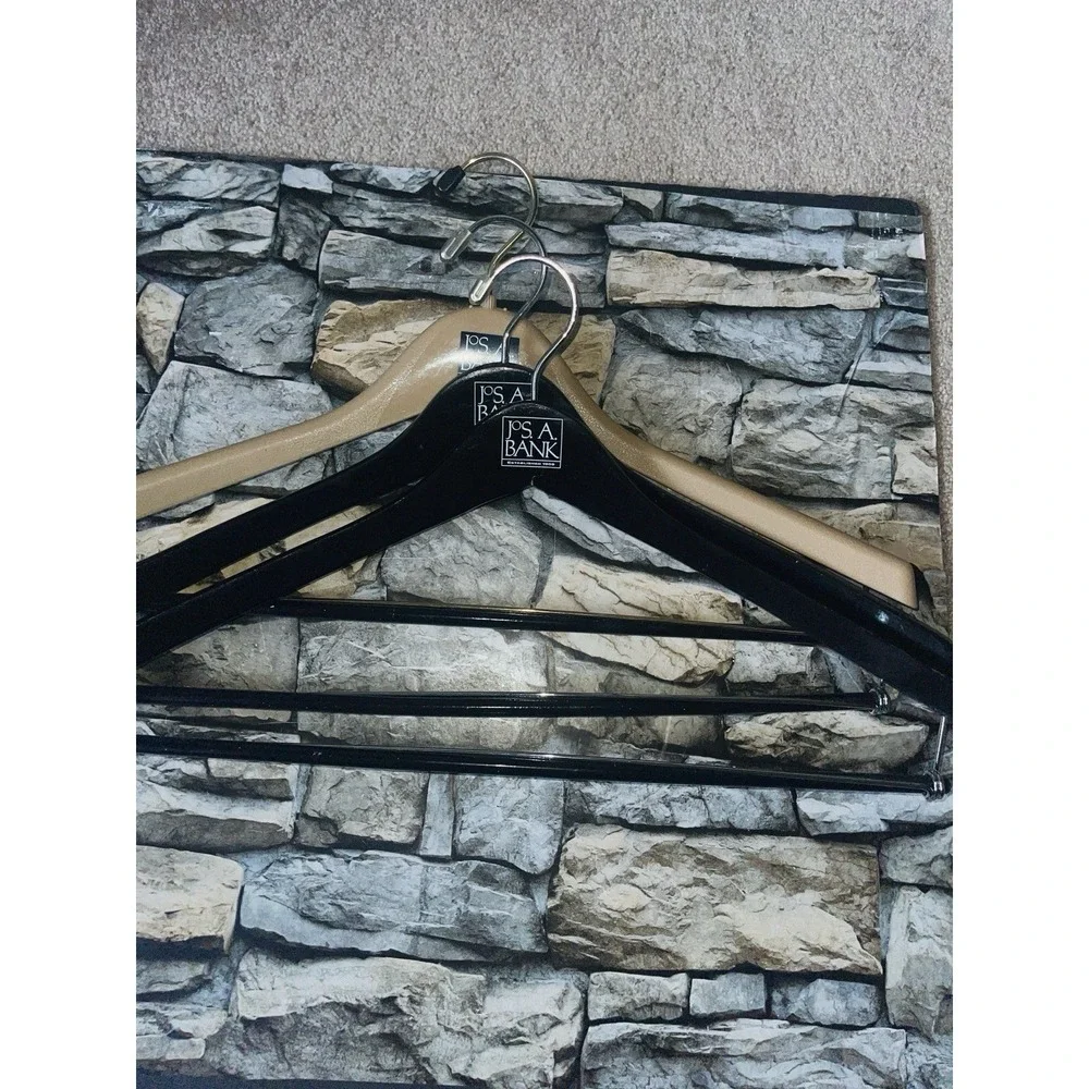 Lot of 3 Brooks Brothers Hangers 2 Wooden 1 Plastic Pants Suit
